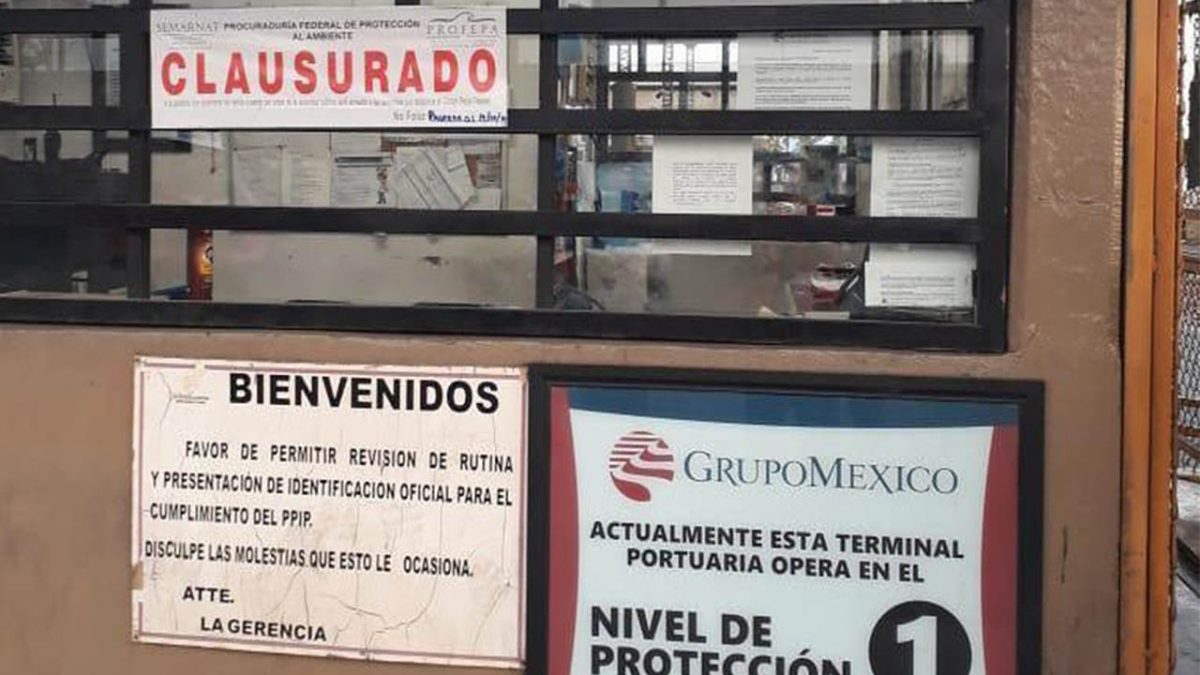 Clausura Profepa terminal de Grupo México en Guaymas