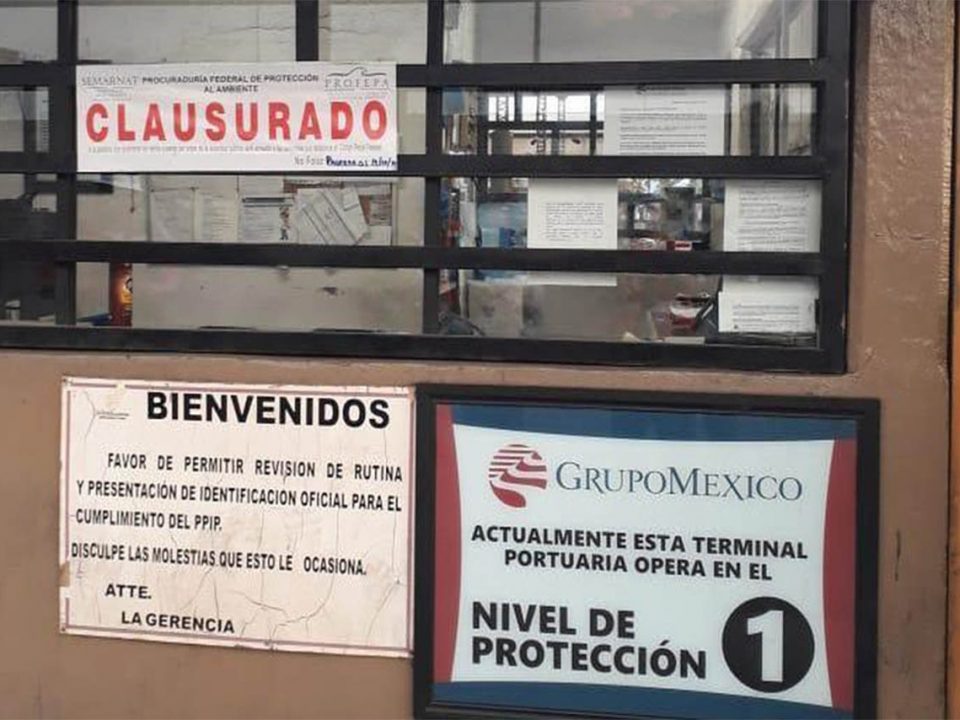Clausura Profepa terminal de Grupo México en Guaymas
